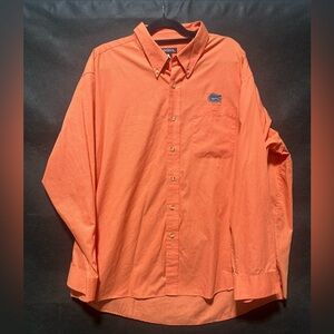 Florida Gators Antigua Long Sleeve Button Shirt 2XL Orange Plaid Go Gators